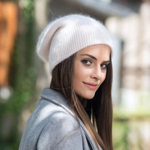 Rabbit fur Beanie Hat
