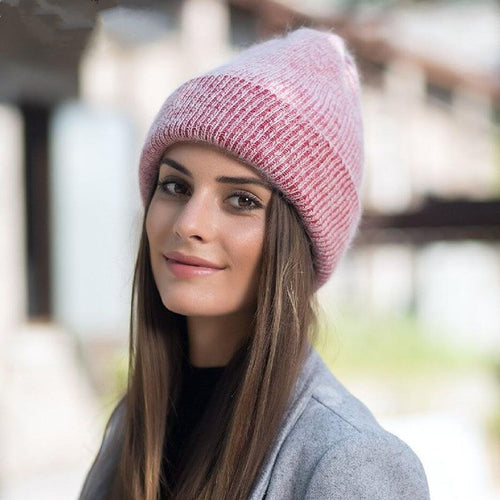 Rabbit fur Beanie Hat