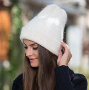 Rabbit fur Beanie Hat